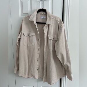 TNA oversized denim shacket